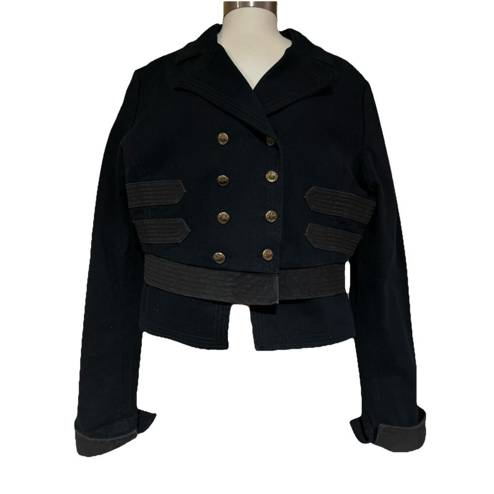 90s Ralph Lauren Polo Jacket Jeans 1967 Military Cropped Napoleon Shield XL